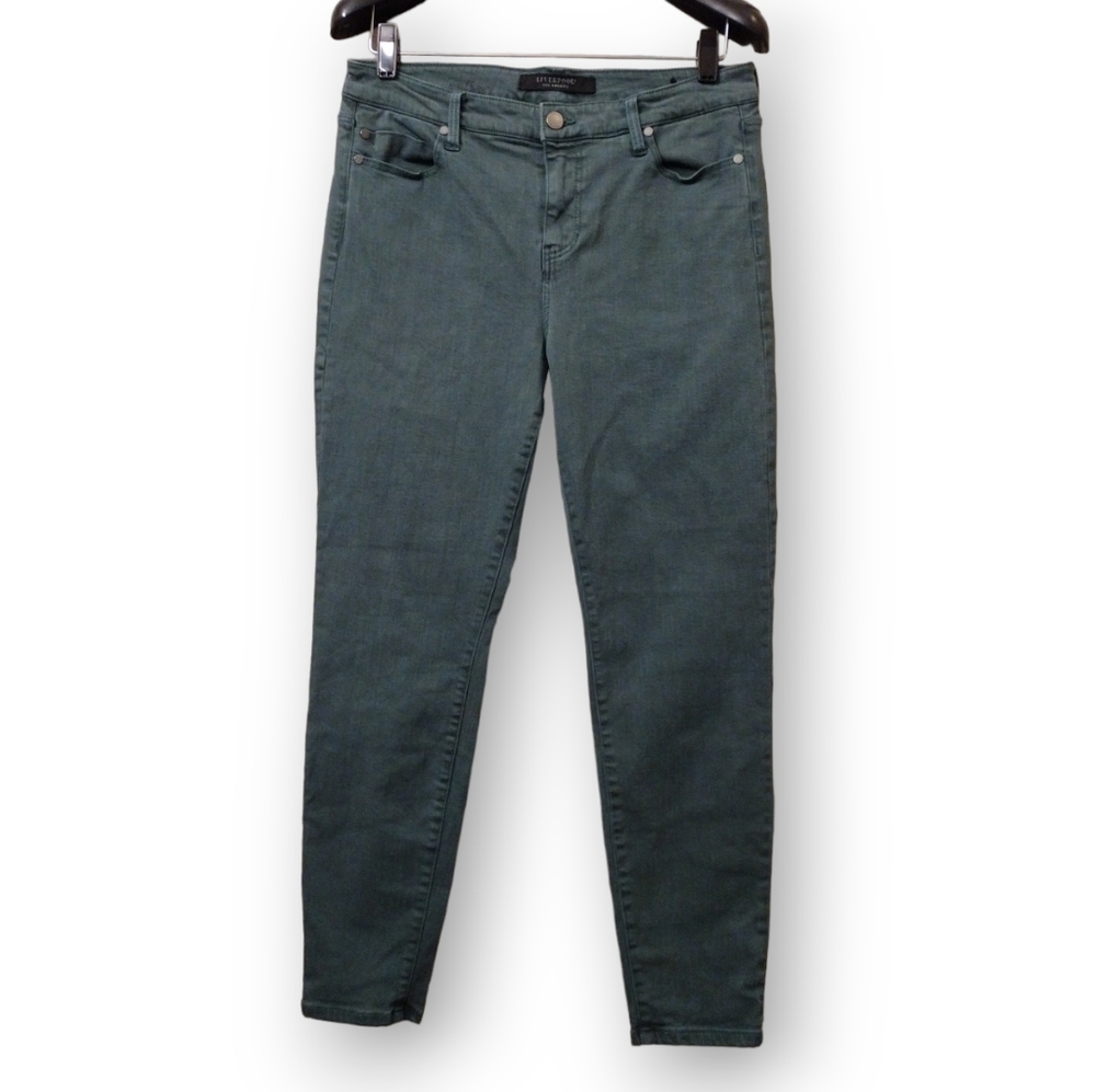 Liverpool The Ankle Skinny Jeans Womens Size 10 Green / teal Denim Stretch